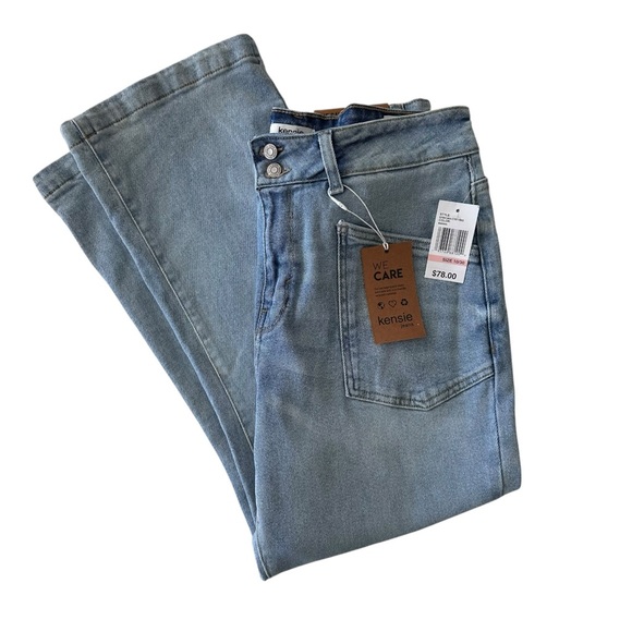 Kenzie Jeans Savannah High Rise Flare Crop Denim Size 10 NWT Vintage Inspired - Picture 3 of 14